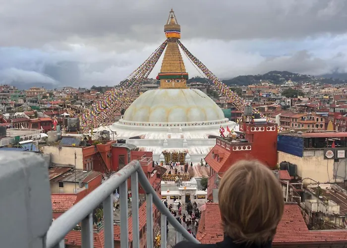 Front Stupa View Gasthof Kathmandu